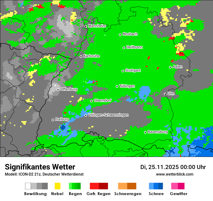 Modellkarten Signifikantes Wetter
