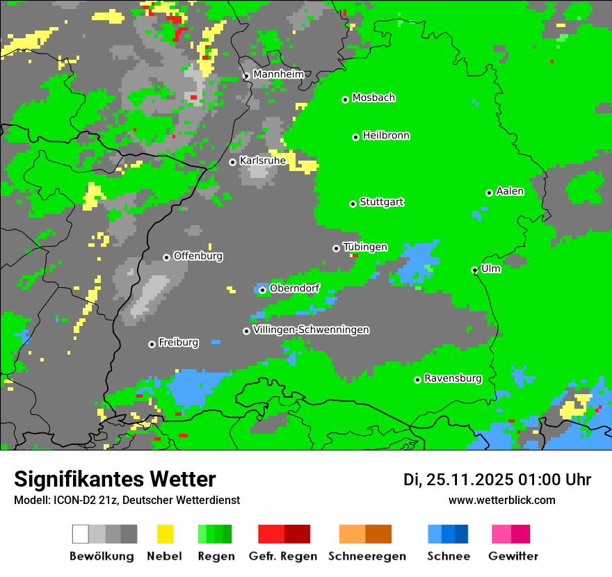 Modellkarten Signifikantes Wetter