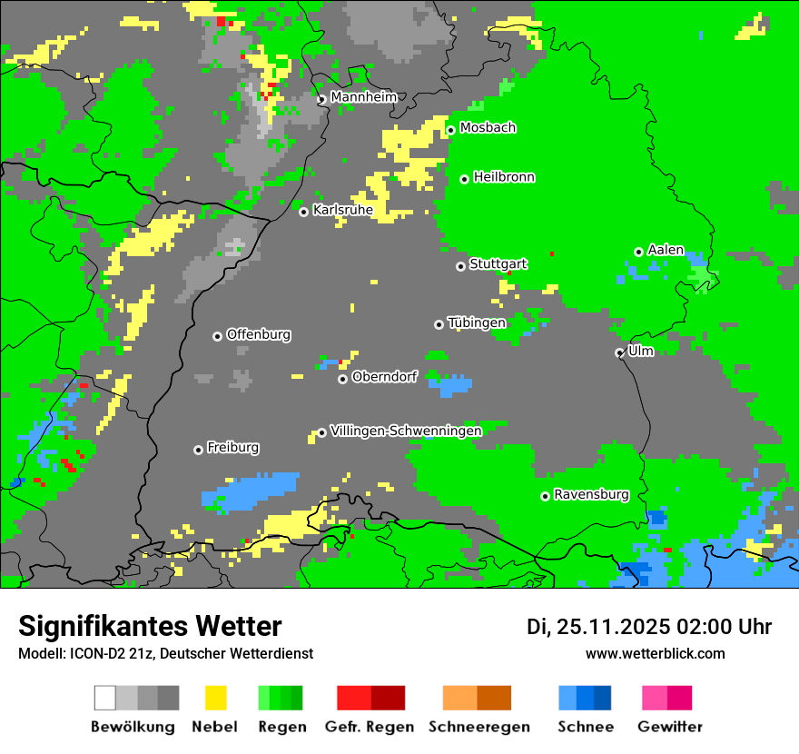 Modellkarten Signifikantes Wetter