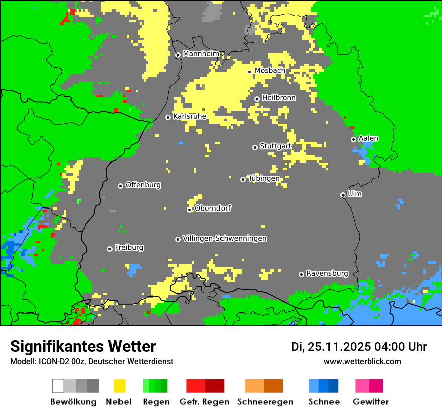 Modellkarten Signifikantes Wetter