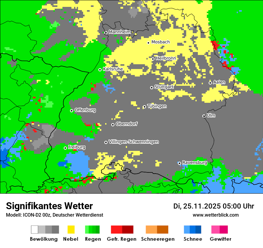 Modellkarten Signifikantes Wetter