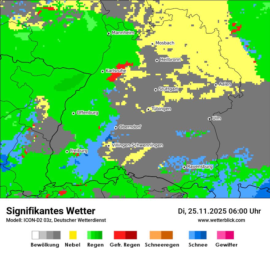 Modellkarten Signifikantes Wetter
