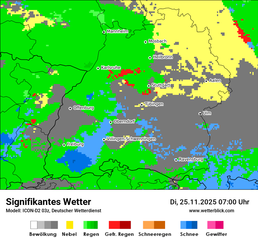 Modellkarten Signifikantes Wetter