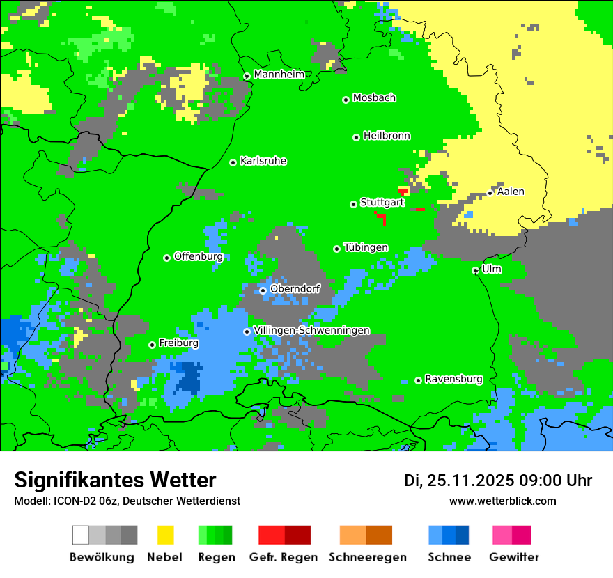 Modellkarten Signifikantes Wetter