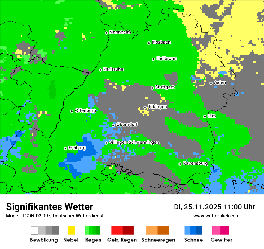 Modellkarten Signifikantes Wetter