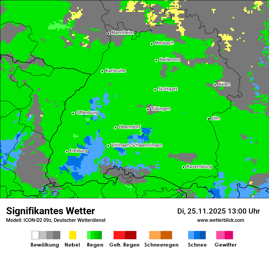 Modellkarten Signifikantes Wetter