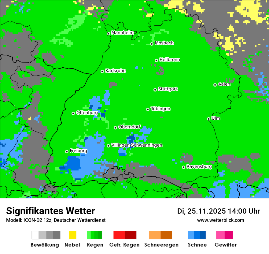 Modellkarten Signifikantes Wetter