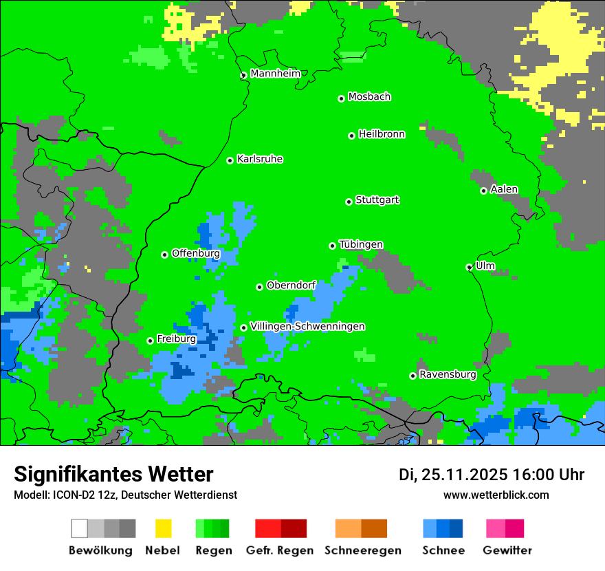Modellkarten Signifikantes Wetter