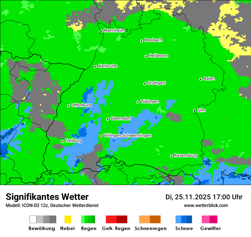 Modellkarten Signifikantes Wetter