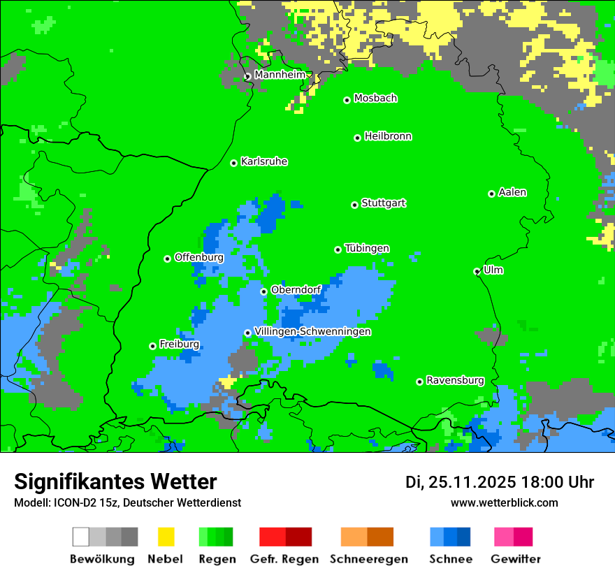 Modellkarten Signifikantes Wetter