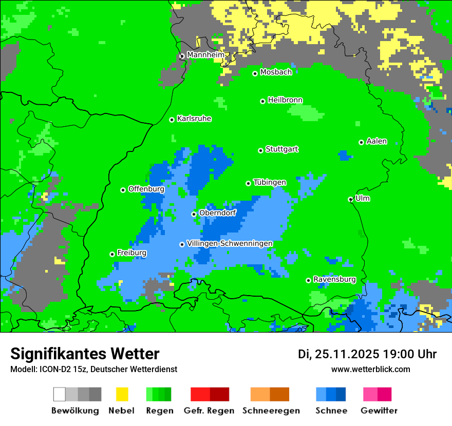 Modellkarten Signifikantes Wetter