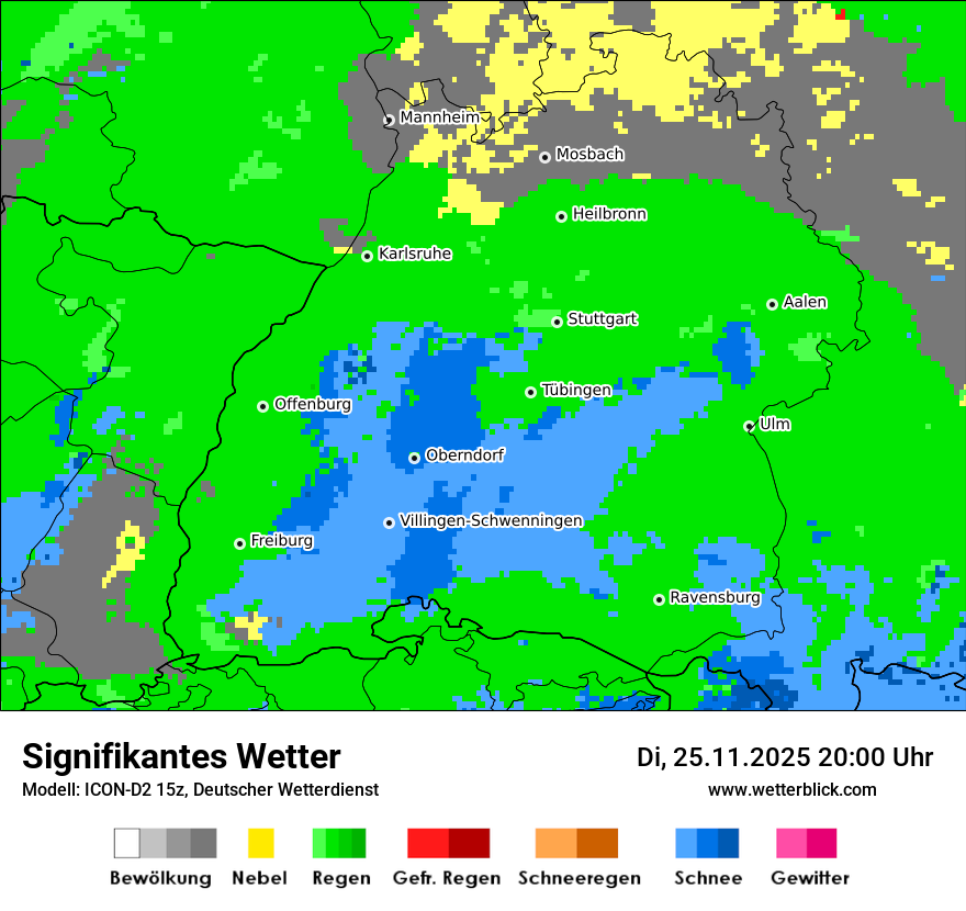 Modellkarten Signifikantes Wetter