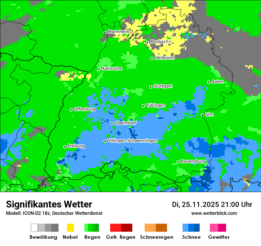Modellkarten Signifikantes Wetter