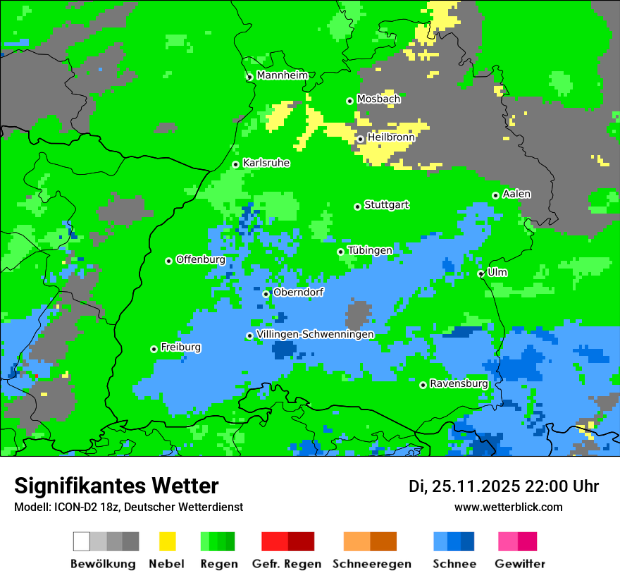 Modellkarten Signifikantes Wetter
