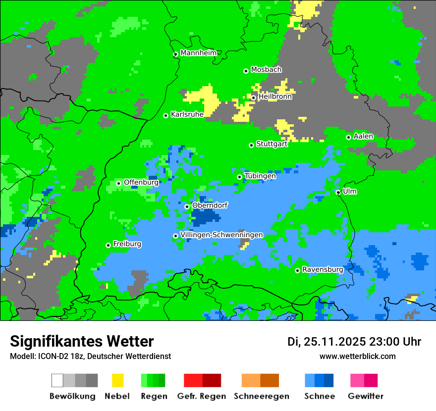 Modellkarten Signifikantes Wetter