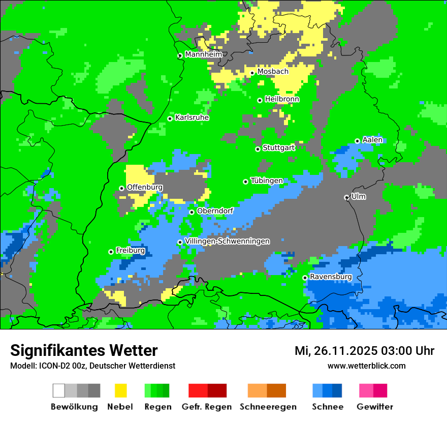 Modellkarten Signifikantes Wetter