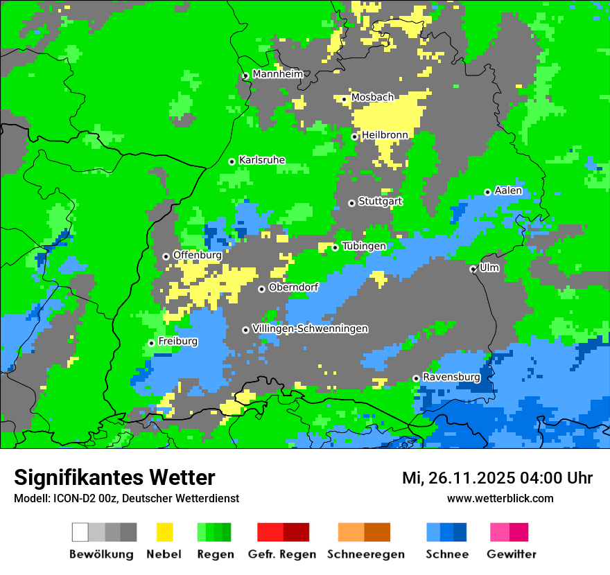 Modellkarten Signifikantes Wetter