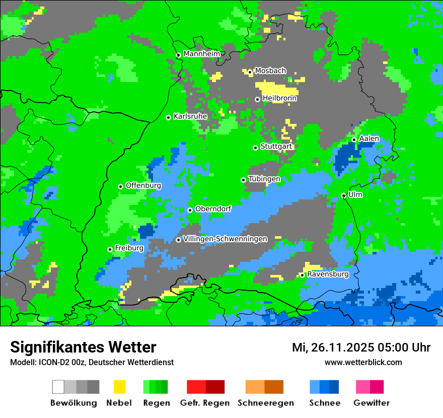 Modellkarten Signifikantes Wetter