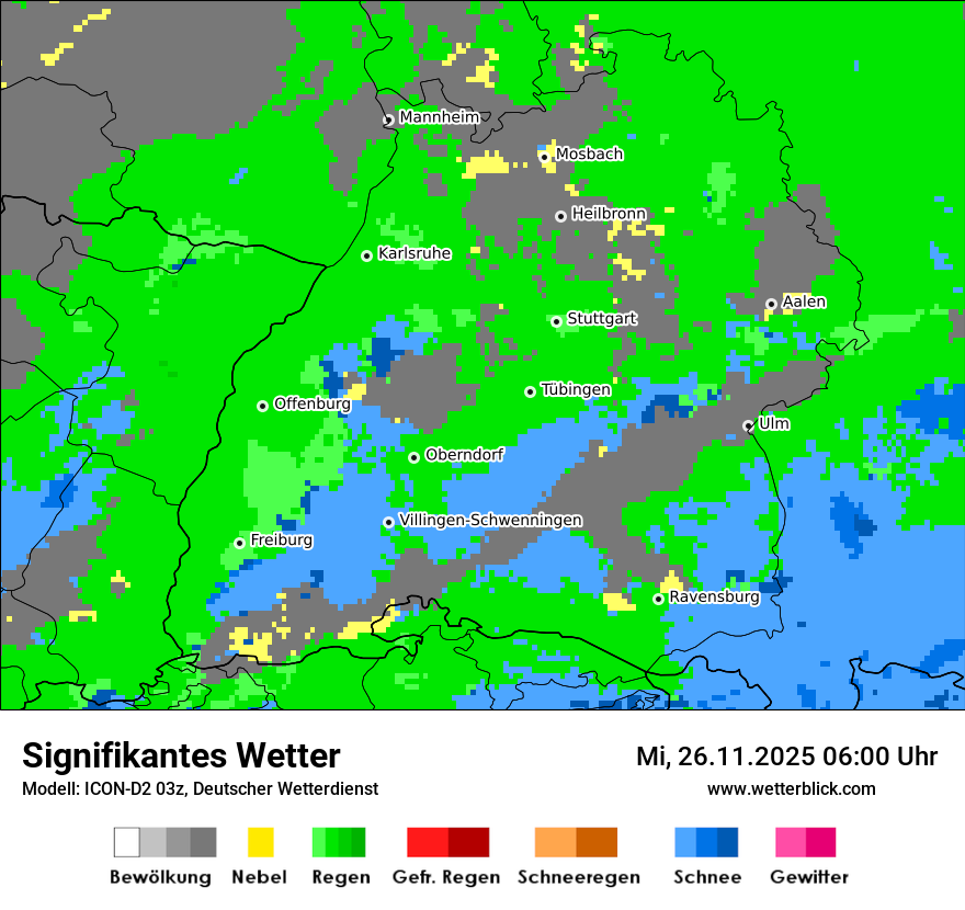 Modellkarten Signifikantes Wetter