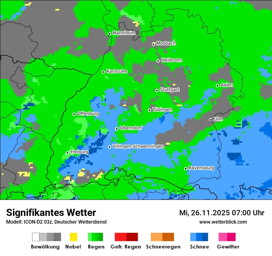 Modellkarten Signifikantes Wetter