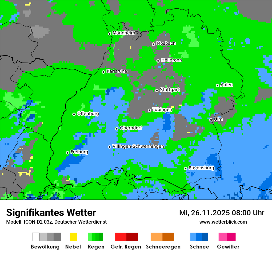 Modellkarten Signifikantes Wetter