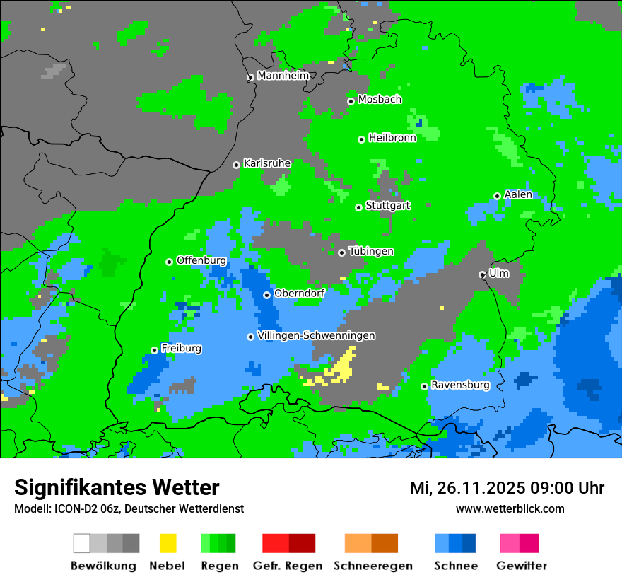Modellkarten Signifikantes Wetter