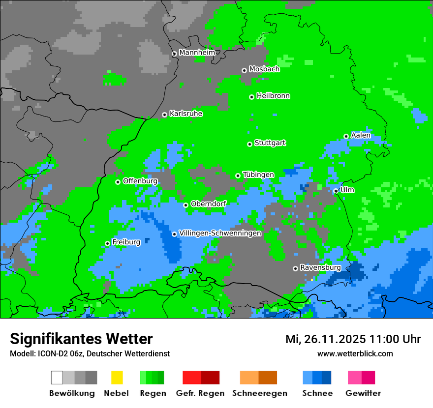 Modellkarten Signifikantes Wetter