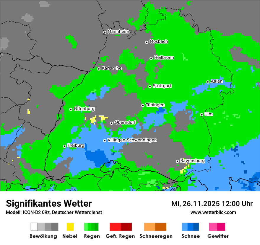 Modellkarten Signifikantes Wetter
