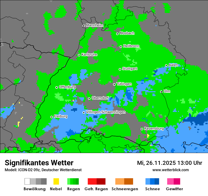 Modellkarten Signifikantes Wetter