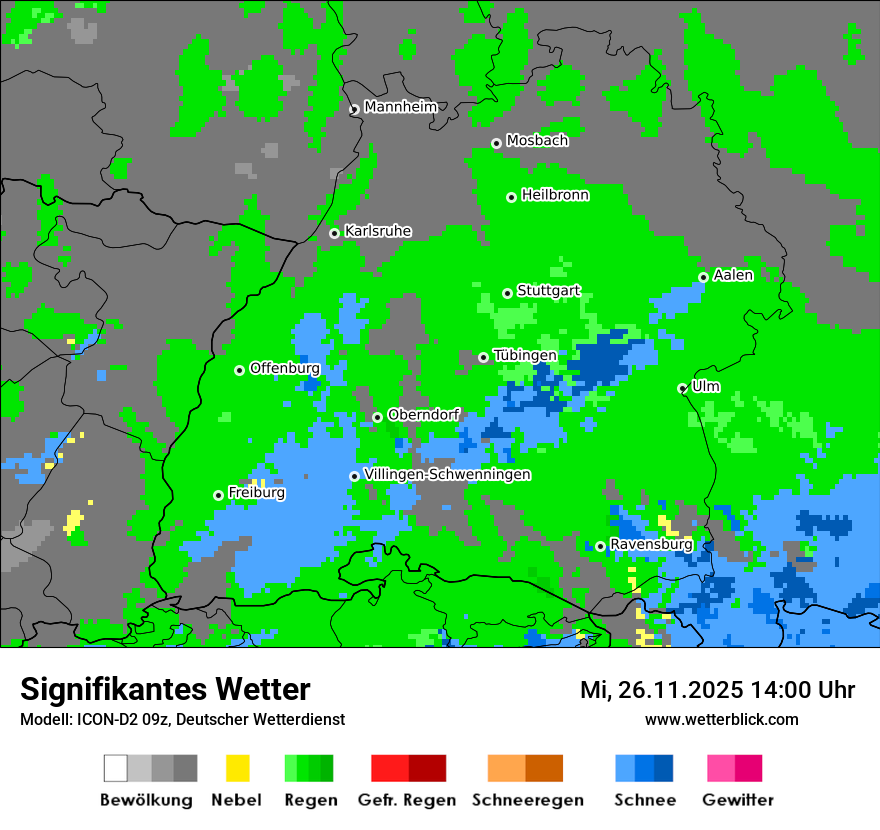 Modellkarten Signifikantes Wetter