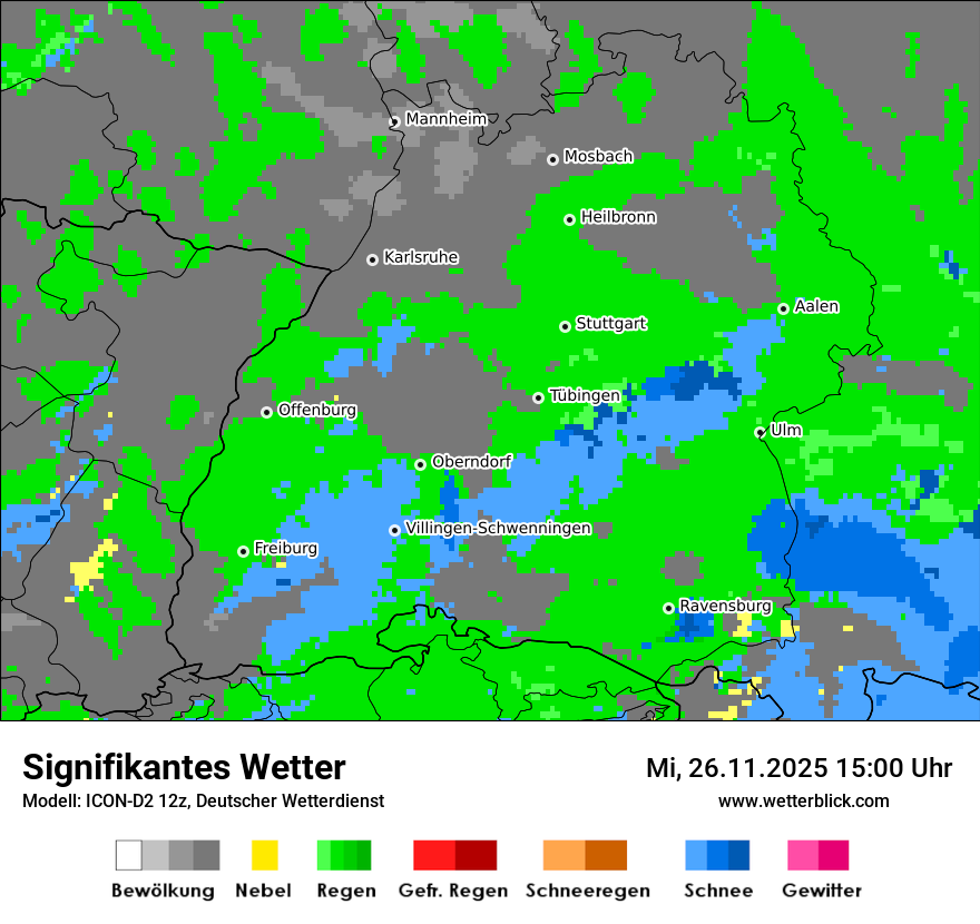Modellkarten Signifikantes Wetter