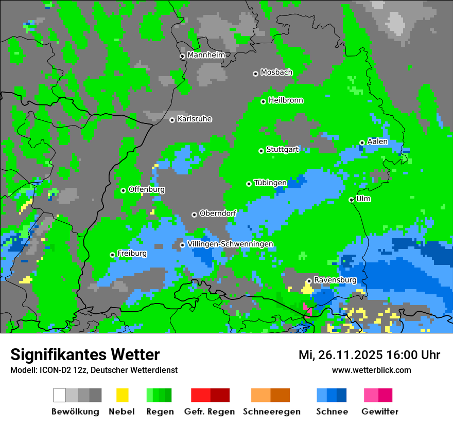 Modellkarten Signifikantes Wetter