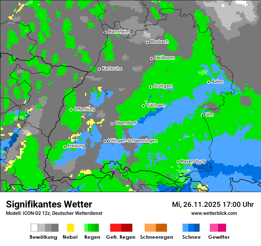 Modellkarten Signifikantes Wetter