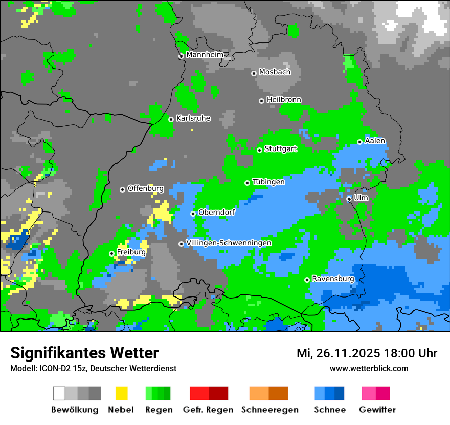 Modellkarten Signifikantes Wetter