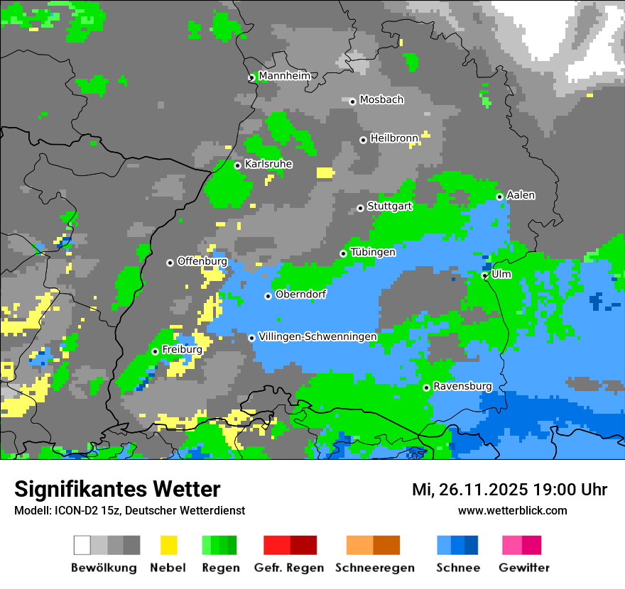 Modellkarten Signifikantes Wetter