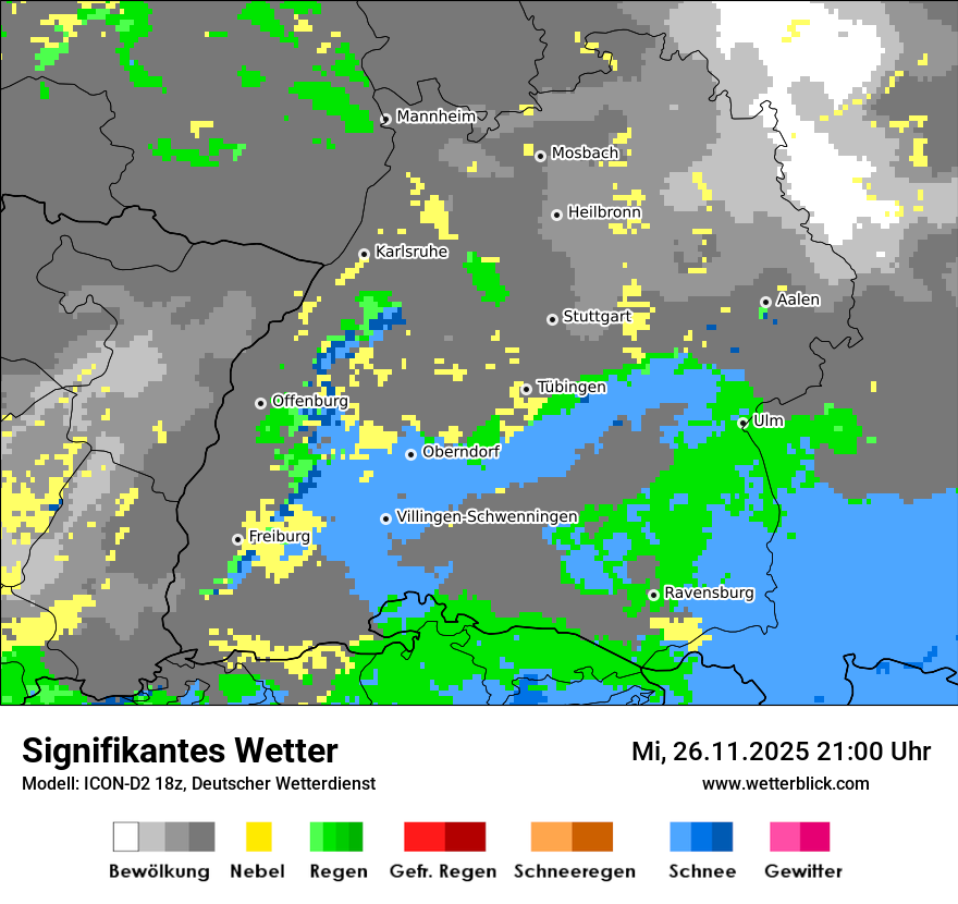 Modellkarten Signifikantes Wetter