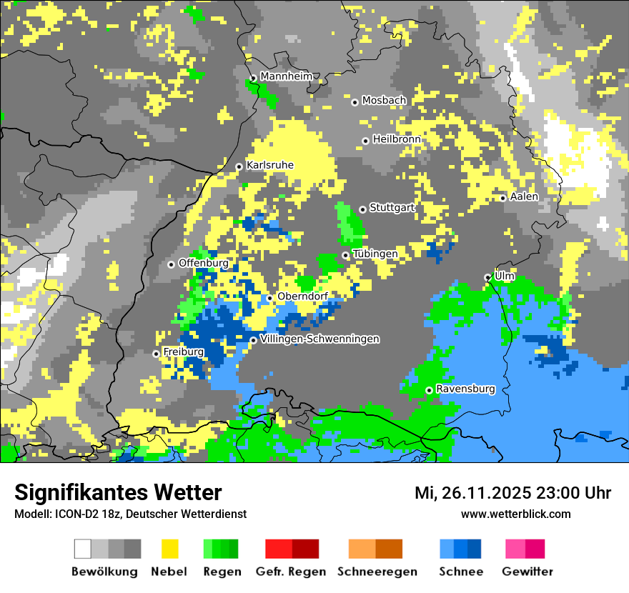 Modellkarten Signifikantes Wetter