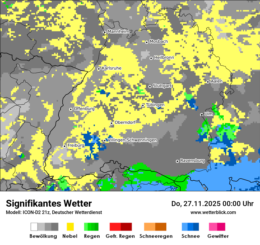 Modellkarten Signifikantes Wetter