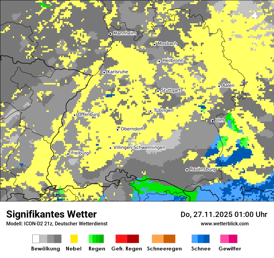 Modellkarten Signifikantes Wetter