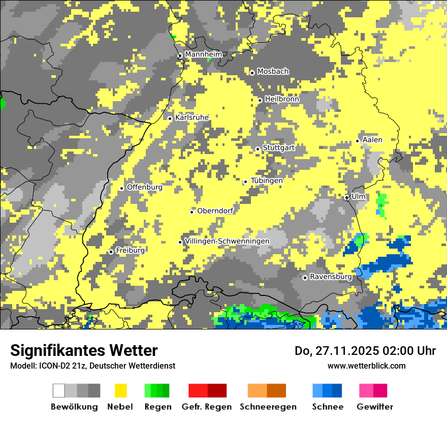 Modellkarten Signifikantes Wetter