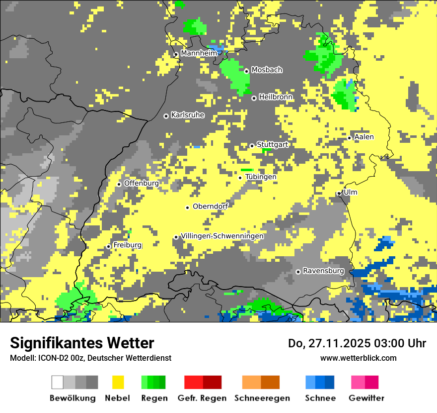 Modellkarten Signifikantes Wetter