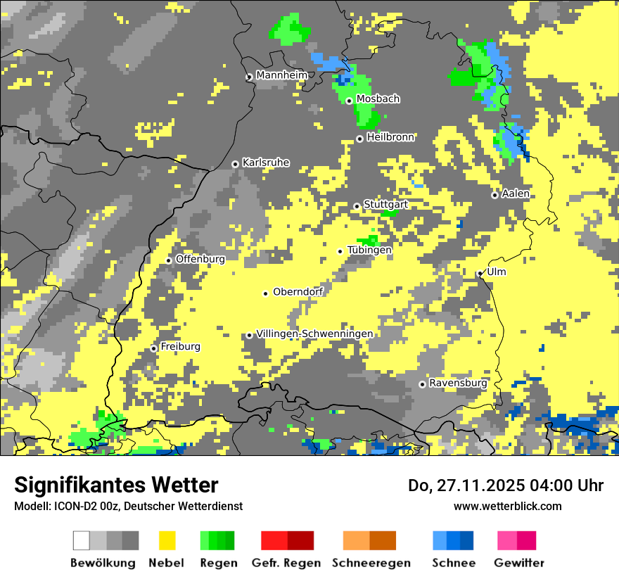 Modellkarten Signifikantes Wetter
