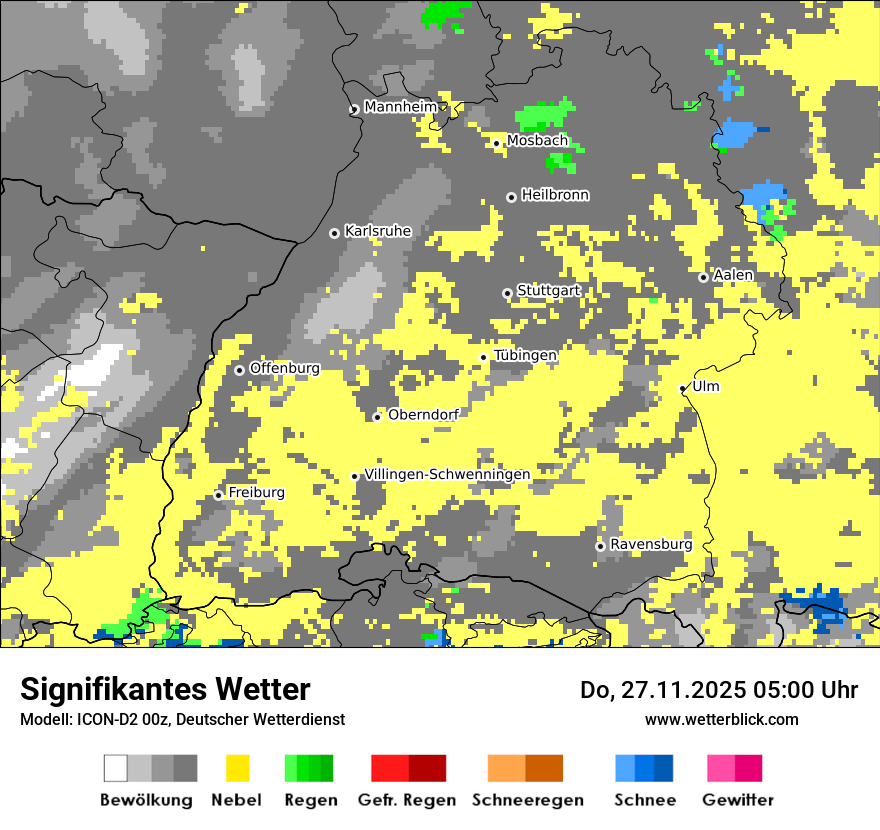 Modellkarten Signifikantes Wetter