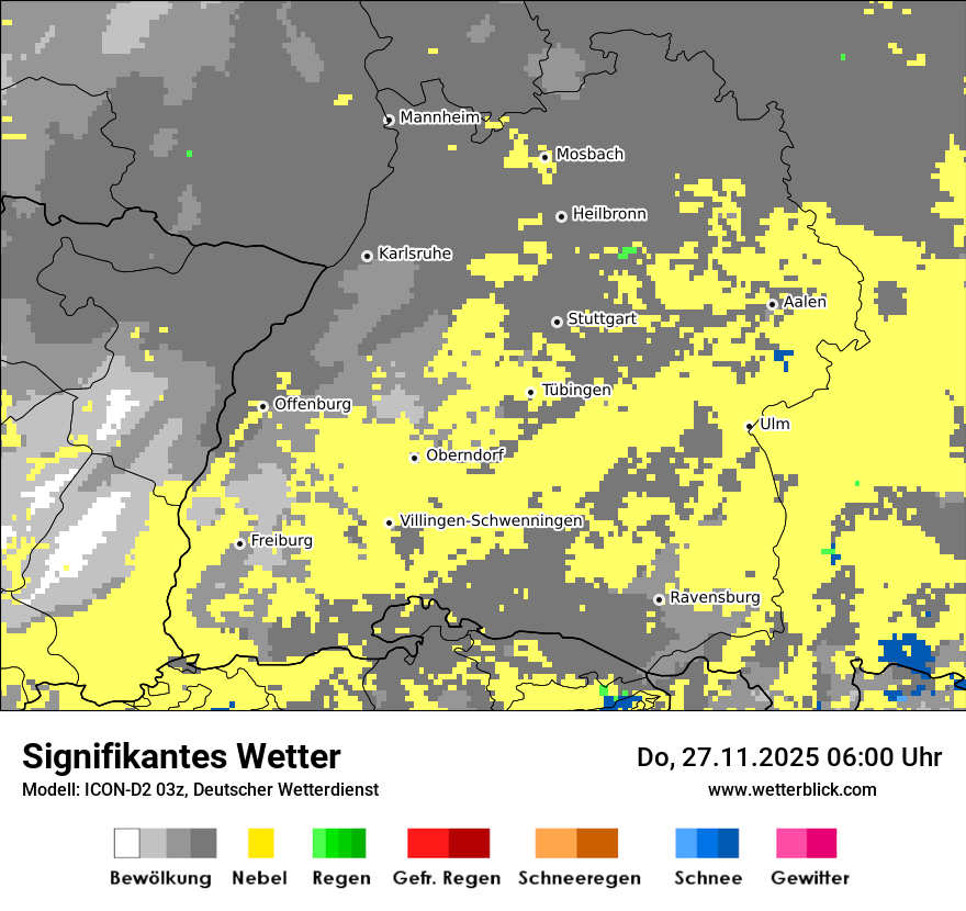 Modellkarten Signifikantes Wetter