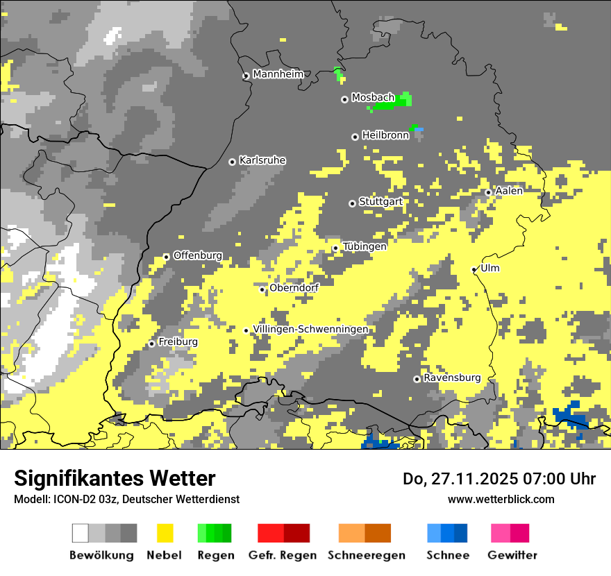 Modellkarten Signifikantes Wetter