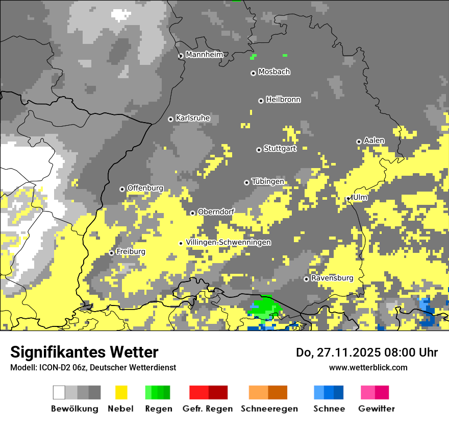 Modellkarten Signifikantes Wetter