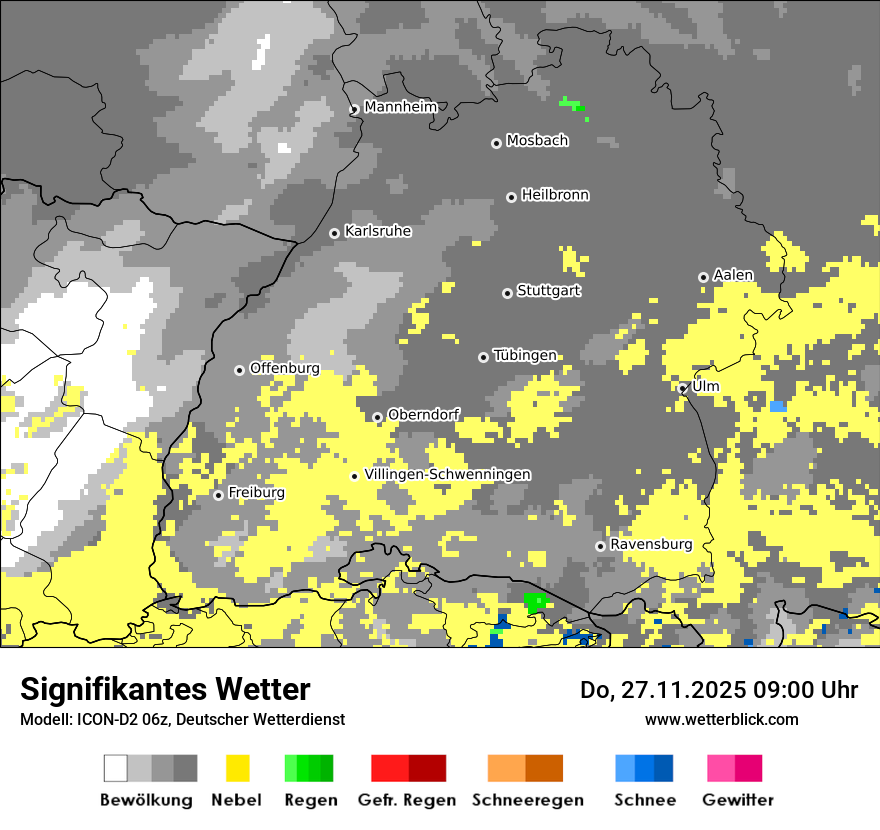 Modellkarten Signifikantes Wetter