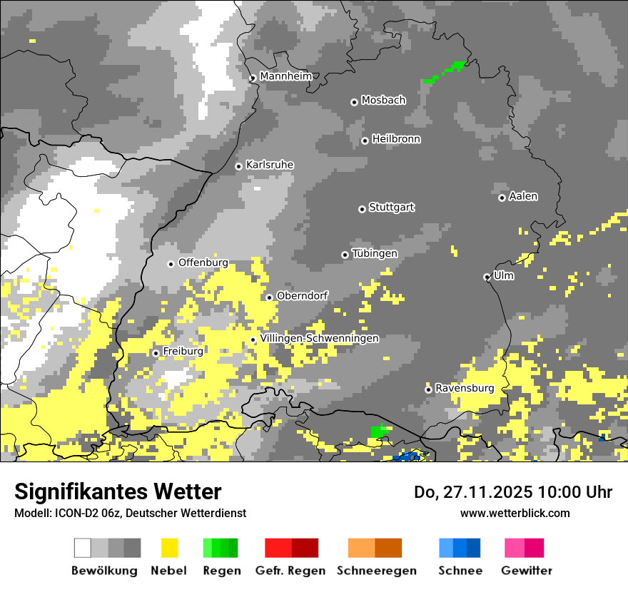 Modellkarten Signifikantes Wetter
