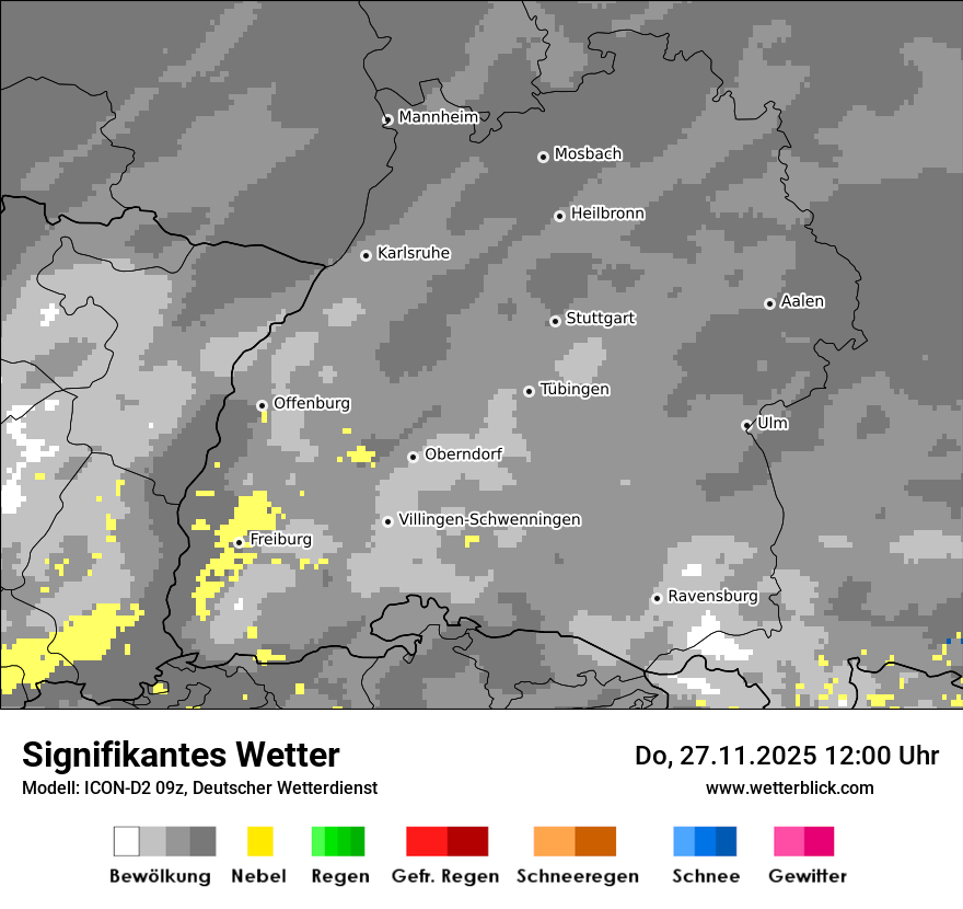 Modellkarten Signifikantes Wetter