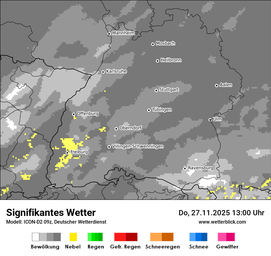 Modellkarten Signifikantes Wetter